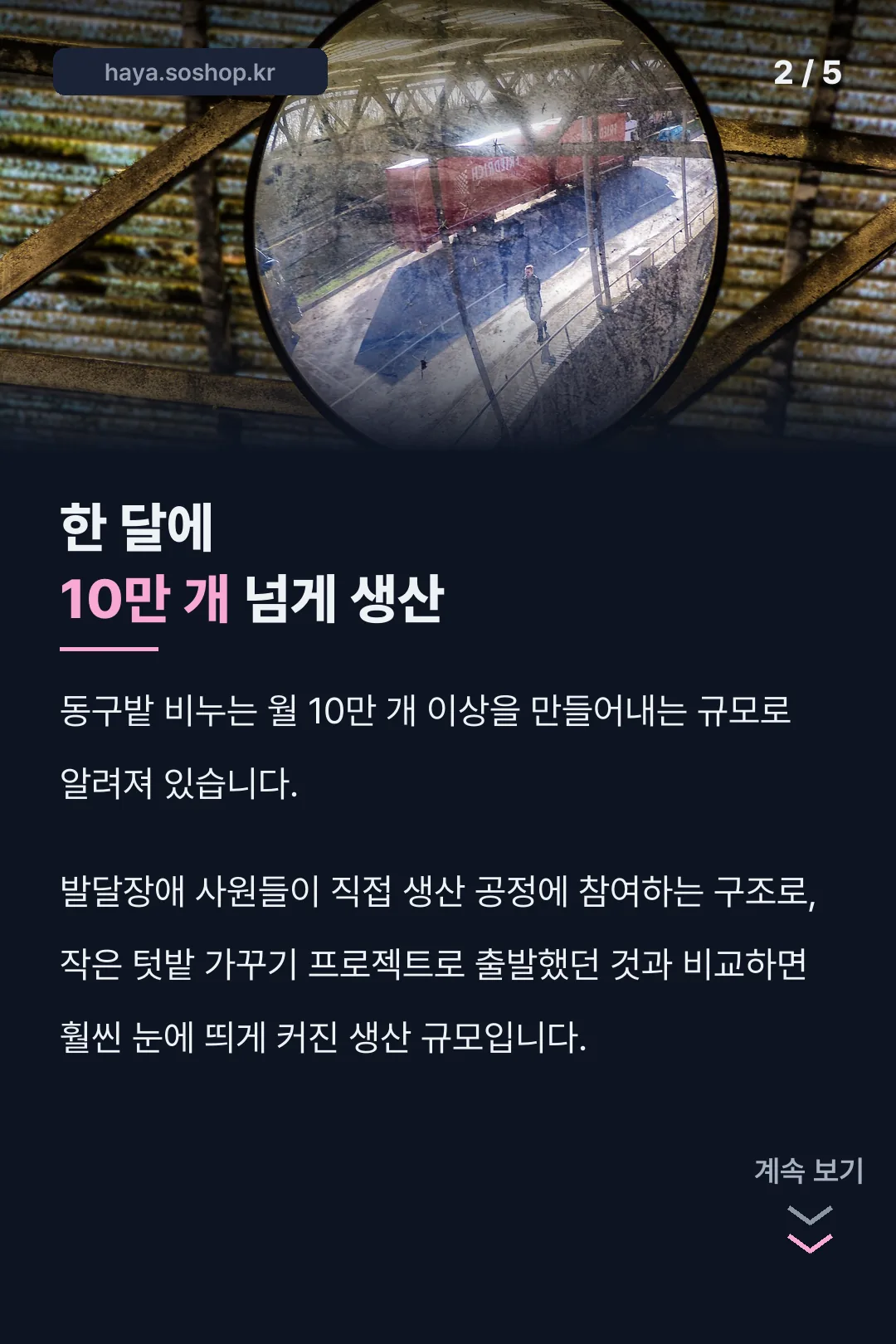월 10만 개 넘는 생산량