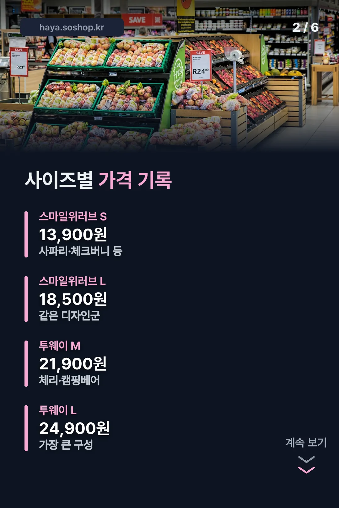 가격 기록표