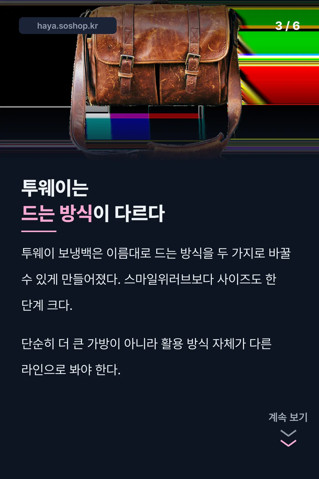 투웨이 보냉백 차이