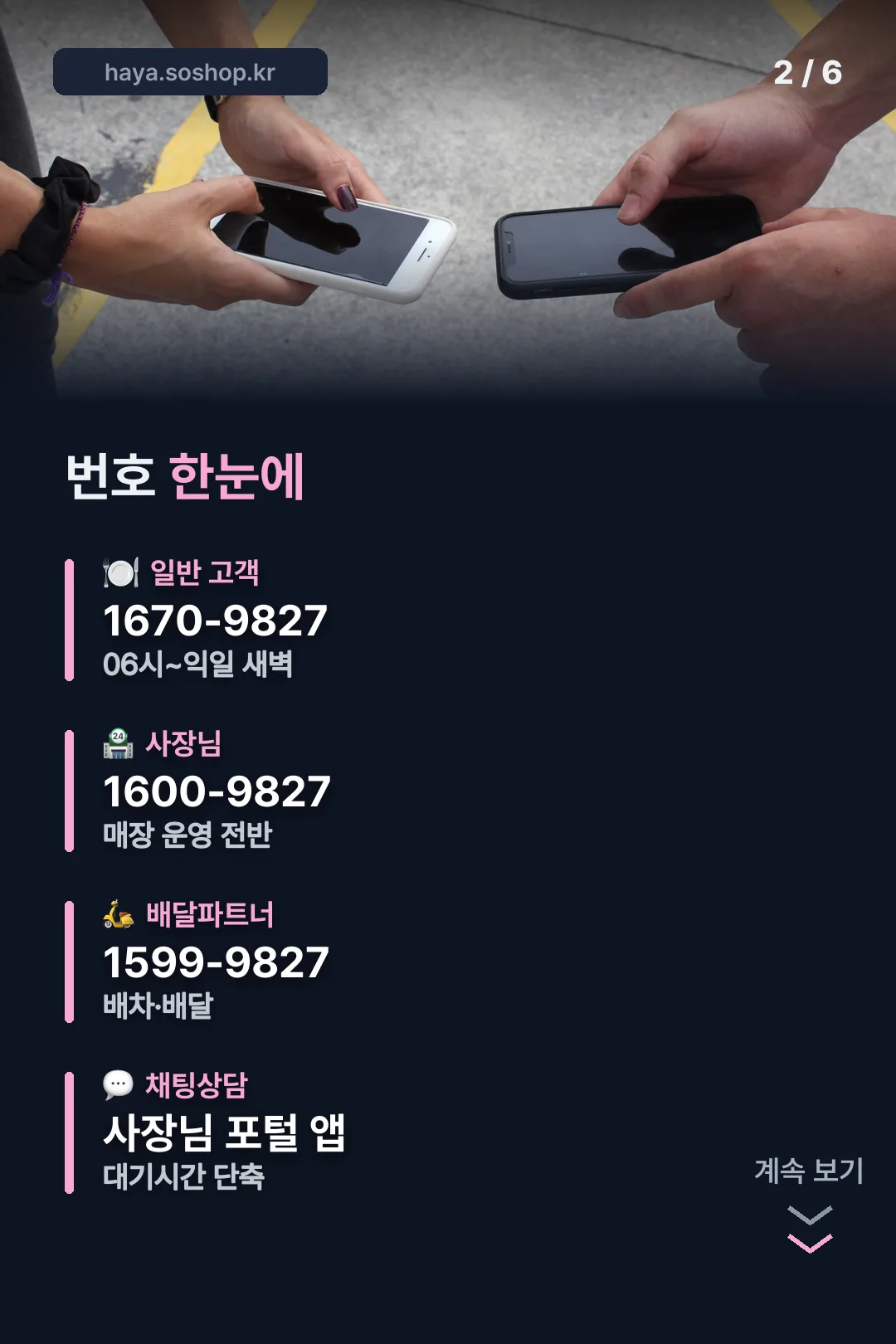 번호 한눈에 보기