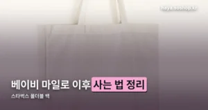 스타벅스 폴더블 백 정리 썸네일
