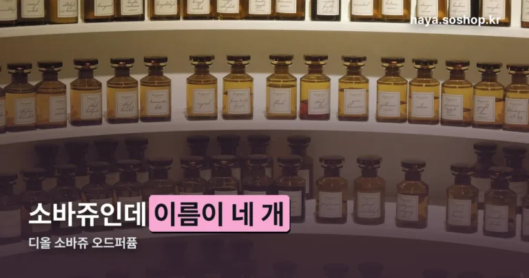 디올 소바쥬 오드퍼퓸 정리 썸네일