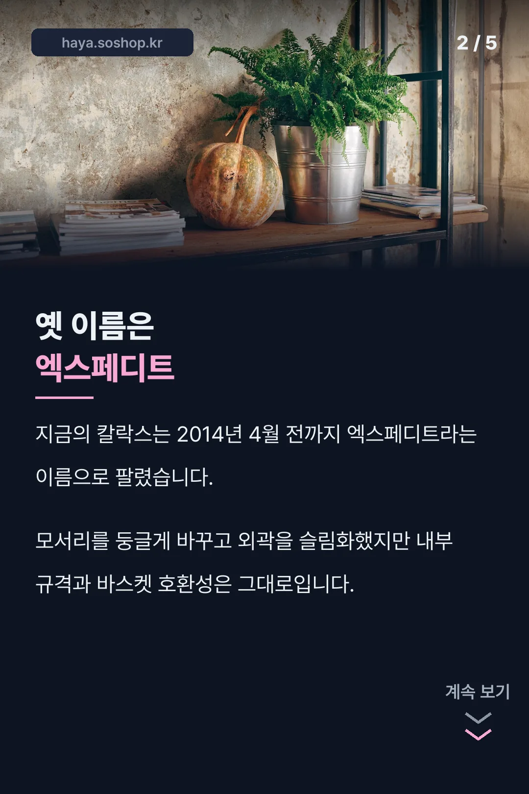 크기별 가격 비교