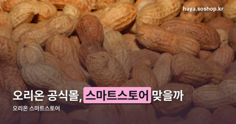 오리온 스마트스토어 정리 썸네일